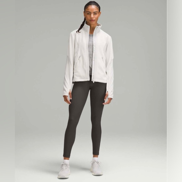 NWT Lululemon Fleece Lined Run Jacket in Bone/Vapor - Picture 1 of 12